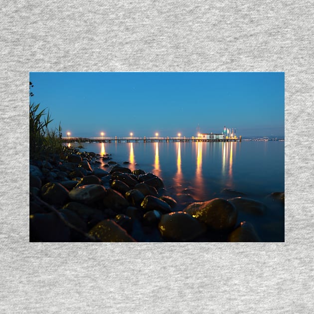 Hagnau Jetty at Night - Lake Constance by holgermader